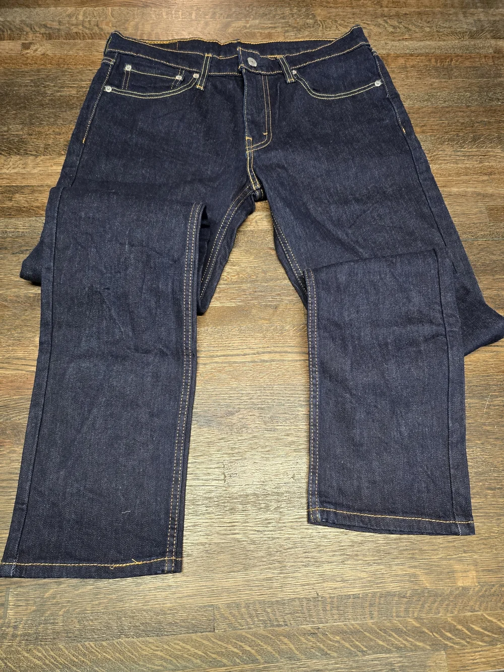 Levi's 511 Slim Skinny Men's Jeans in Dark Indigo with Yellow Stitching